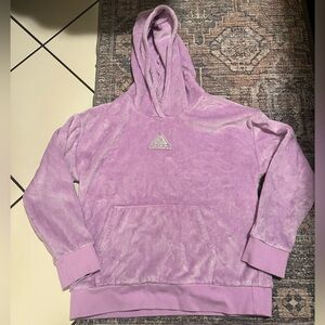Girls Adidas Light Purple Fuzzy Sherpa Hoodie Size Large